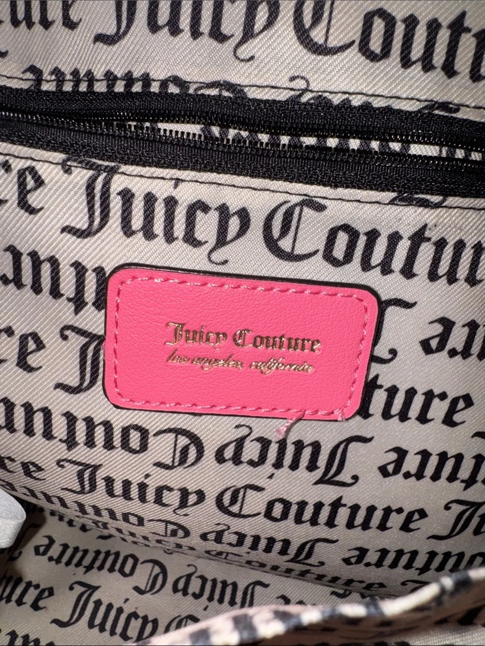 Juicy Couture Coral Pink Heart-Embossed Mini Backpack
